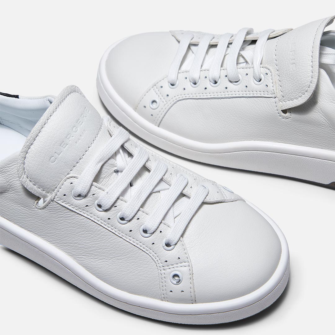 SNEAKERS - Gin Sneakers, White Tanned Calfskin - 3606063340656 - Clergerie Paris - USA
