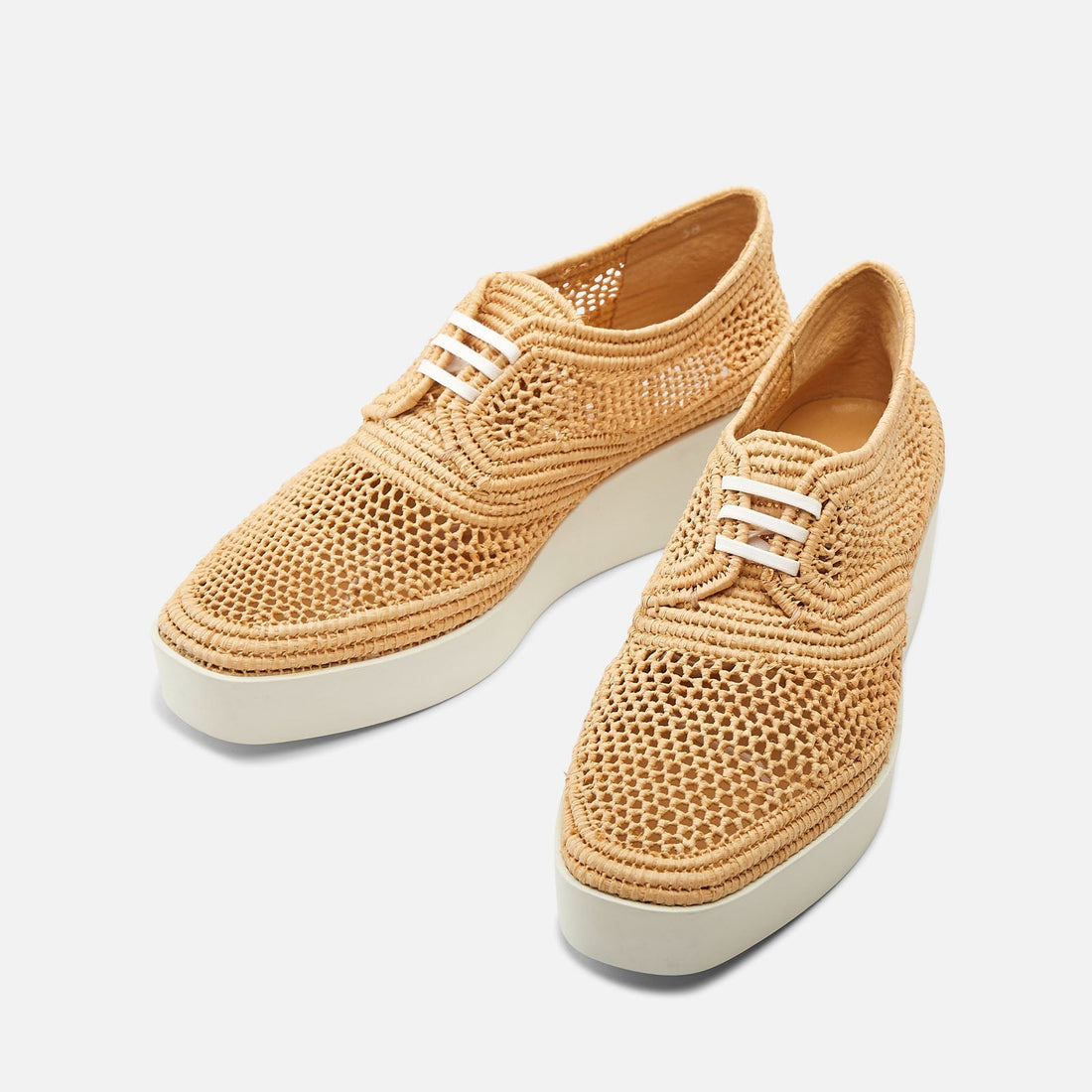 DERBIES - LISA, natural raffia - Clergerie Paris - USA