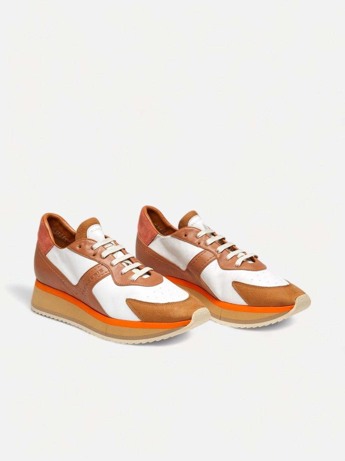 SNEAKERS - ORVIL, brown &amp; white - Clergerie Paris - USA