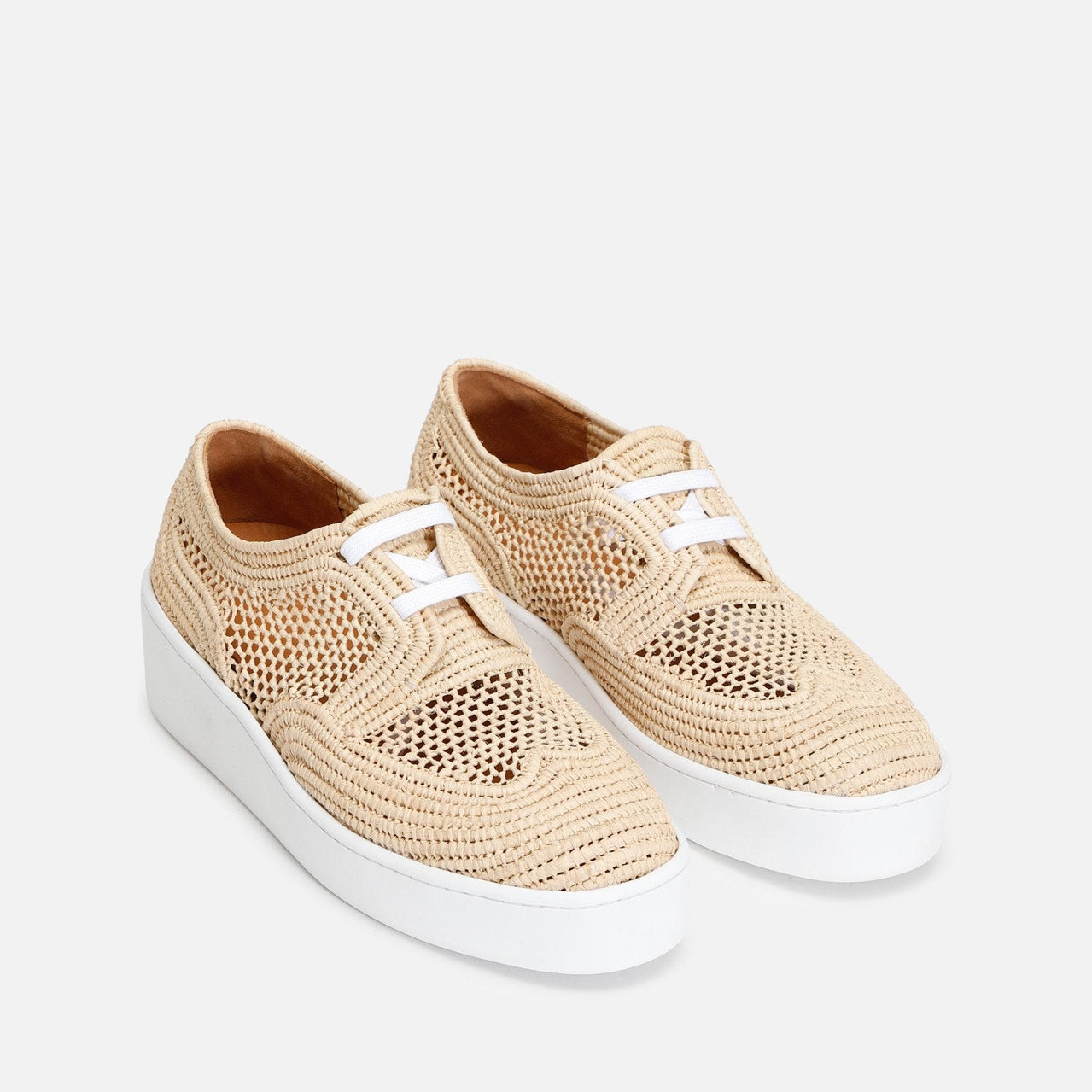 SNEAKERS - Taille Sneakers, Natural Raffia - 3606061856555 - Clergerie Paris - USA